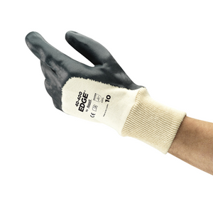Ansell Edge Industrial Work Gloves, 3/4 Dip Nitrile, Size Large, 40-400-9 (12 Pairs)