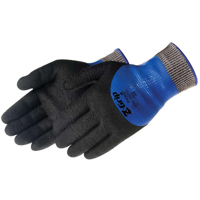 Cut & Liquid Resistant A4, Z-Grip Blue Nitrile Coated Double Dipped Gloves, 4925, 1 Pair