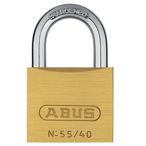 ABUS 55/40 Solid Brass Padlock with Hardened Steel Shackle