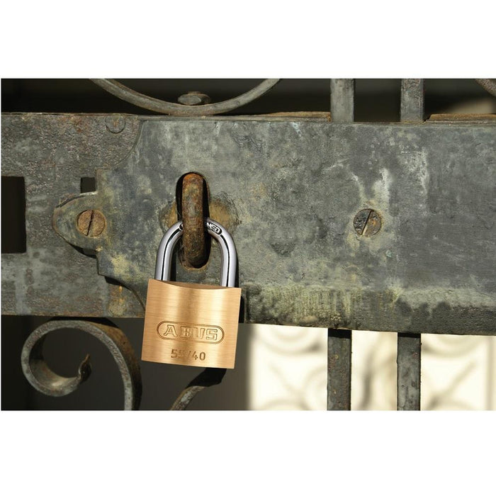 ABUS 55/40 Solid Brass Padlock with Hardened Steel Shackle