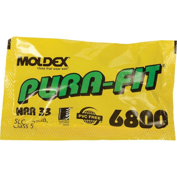 Moldex 6800 Pura-Fit Uncorded, Disposable Earplugs NRR (Noise Reduction Rating) 33 Decibels, 200 Pair/Box