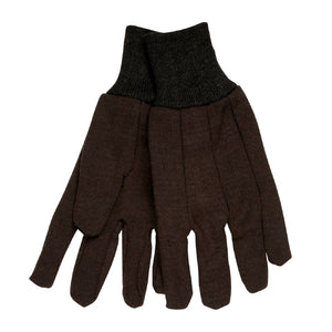 Brown Jersey Cotton Work Gloves, Mens Size Large, 7100