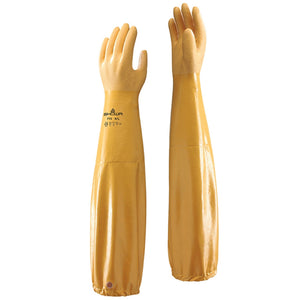 Showa 772 Nitrile Coated Rough Grip, Chemical Resistant Work Gloves, 26" Length 1/Pair