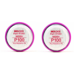 Moldex 7960 P100 Particulate Filter Disk with Nuisance Level Organic Vapor Relief For 7000/7800/9000 Series Respirators