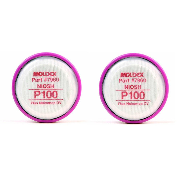 Moldex 7960 P100 Particulate Filter Disk with Nuisance Level Organic Vapor Relief For 7000/7800/9000 Series Respirators