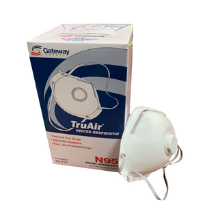 Gateway Safety TruAir Vented N95 Particulate Respirator Mask, 10/Box with Valve, 80302V