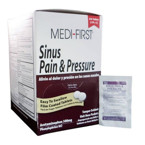 Medi-First Sinus Pain and Pressure for Congestion and Headache Relief, 250 Tablets