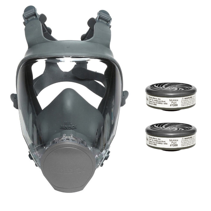 Moldex 9000 Series Reusable Full Face Respirator, Ultra-Lightweight with Cartridge Option