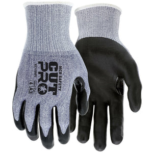 ANSI A3 Cut Pro / Cut Resistant Gloves, 15 Gauge Hypermax Shell, Cut, Abrasion and Puncture Resistant Work Gloves with Nitrile Foam Coated Palm and Fingertips, 92715NF