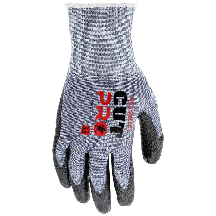 ANSI A3 Cut Pro / Cut Resistant Gloves, 15 Gauge Hypermax Shell, Cut, Abrasion and Puncture Resistant Work Gloves with Polyurethane (PU) Coated Palm and Fingertips, 92715PU
