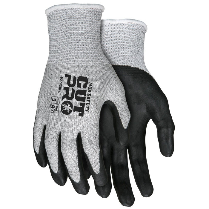ANSI A7 Cut Pro / Cut Resistant Glove, 13 Gauge HPPE/Steel Shell, Bi-Polymer Palm and Fingers (1 Pair)