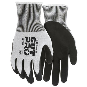 ANSI A4 Cut Pro / Cut Resistant Work Glove, 13 Gauge HyperMax Shell, Double Coated Black Nitrile, 92754, 1 Pair