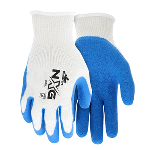 Flex Tuff NXG, 10 Gauge Cotton/Polyester Shell, Blue Latex Palm & Fingertips, 9680