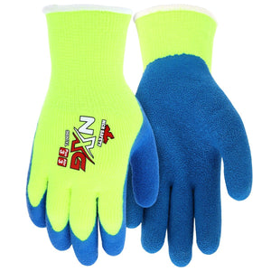Flex Tuff NXG Rubber Coated Work Gloves, Hi-Visibilty Lime with Thermal Insulated Liner, 9690Y, 1 Pair