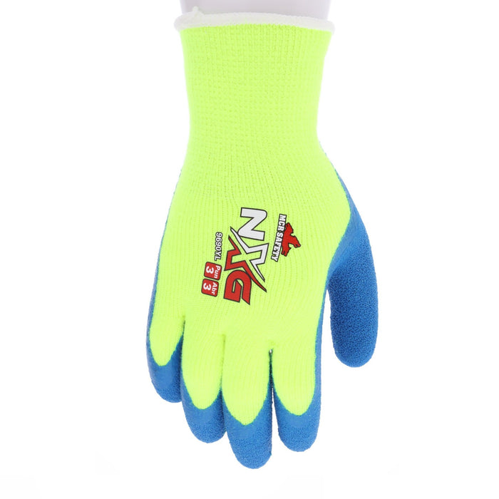 Flex Tuff NXG Rubber Coated Work Gloves, Hi-Visibilty Lime with Thermal Insulated Liner, 9690Y, 1 Pair