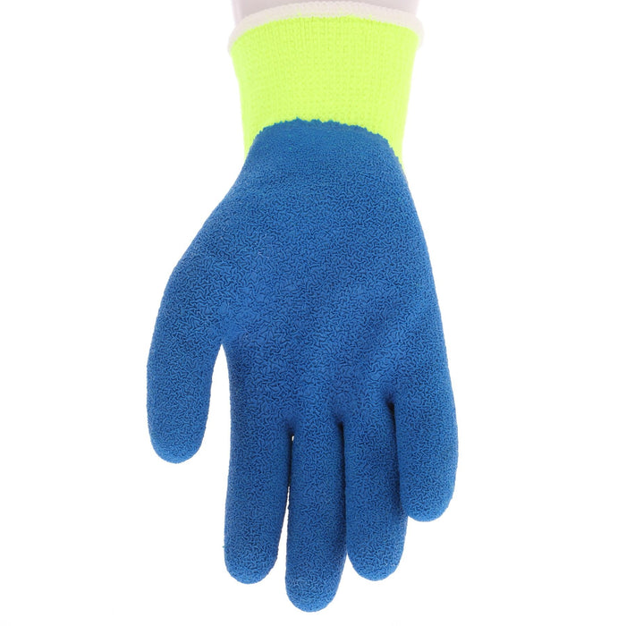 Flex Tuff NXG Rubber Coated Work Gloves, Hi-Visibilty Lime with Thermal Insulated Liner, 9690Y, 1 Pair