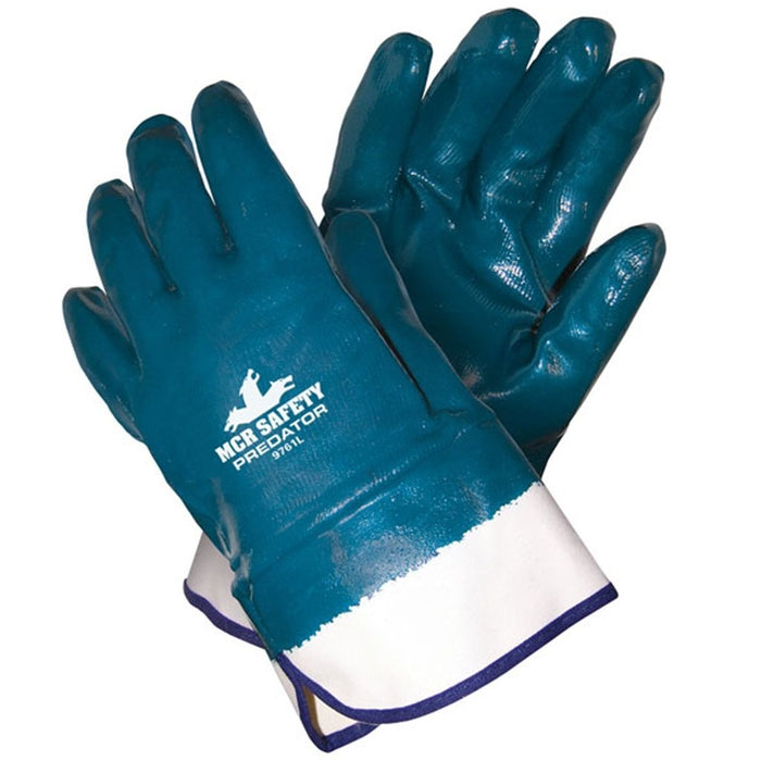 Predator Work Gloves 9761, Fully Coated Premium Nitrile Coating, Jersey Lining and Safety Cuff