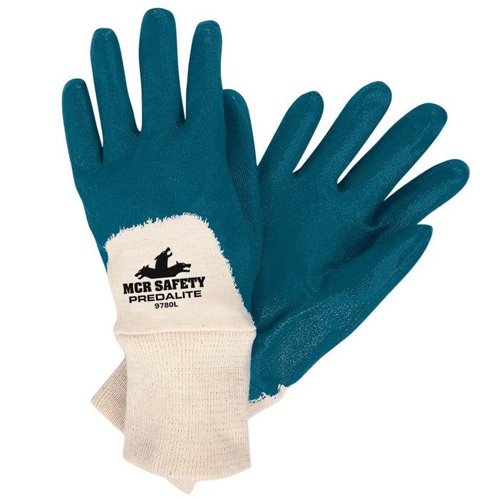 Predalite Nitrile Coated Work Gloves 9780, Knit Wist and Soft Interlock Lining (12 Pair)