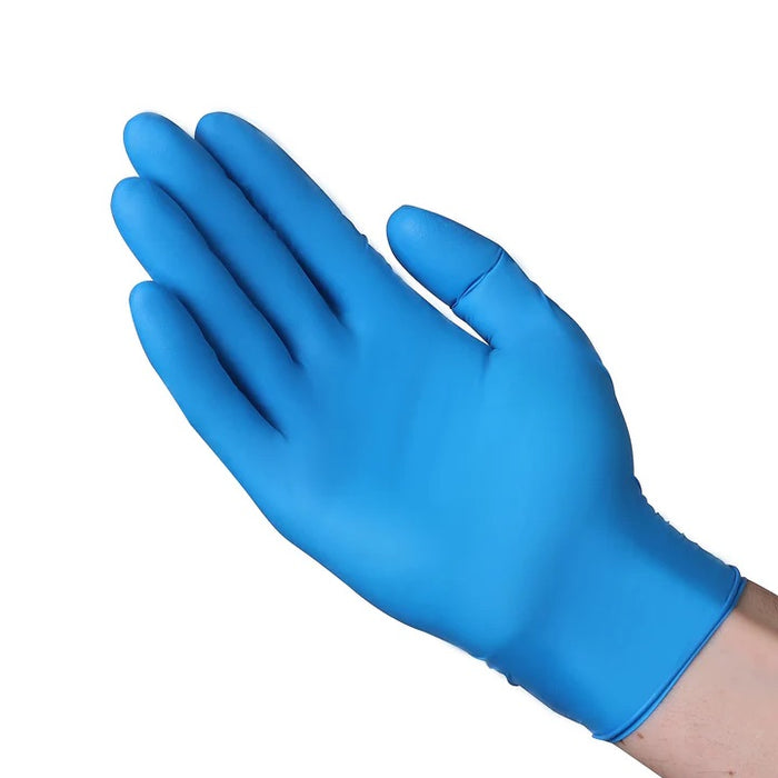 VGuard A18A1 Blue Nitrile Powder Free Exam Gloves, 4 MIL, Chemo Rated (100 Gloves per Box)