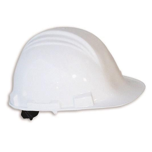 Peak A79 Hard Hat White, 4 Point Suspension, HDPE Shell, Pin Lock Adjustment