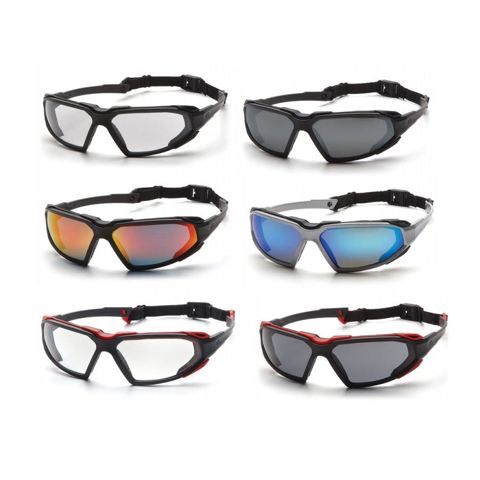 Pyramex Highlander Safety Glasses with Vented Foam Padding