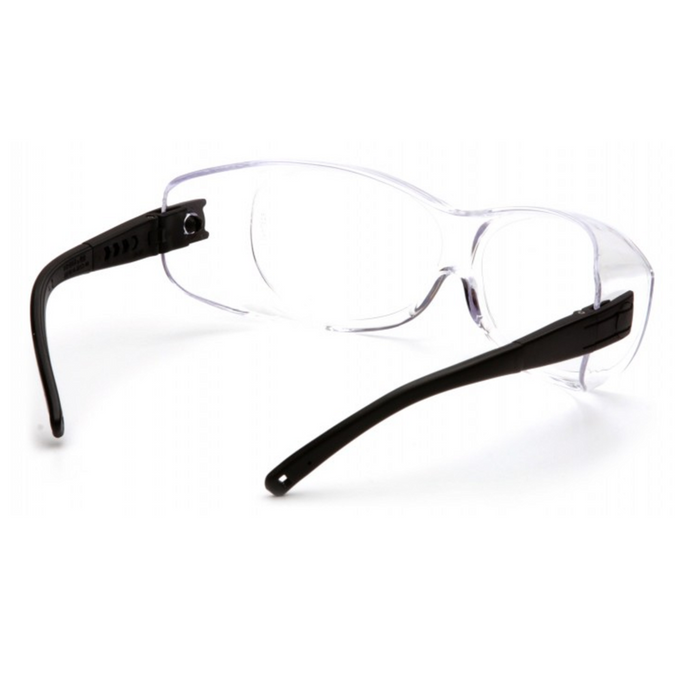 Pyramex OTS (Over-the-Spectacle) Safety Glasses, Clear Lens with Black Temples, S3510SJ (1 Pair)