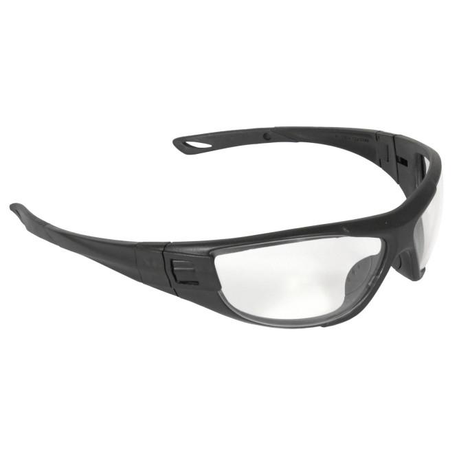 Radians Cuatro 4-in-1 Foam Lined Safety Glasses/Goggle with Clear Anti-Fog Lens, Interchangable Headstrap & Temples, CT1-11 (1 Pair)