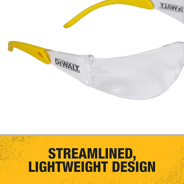 Dewalt DPG54-11D Protector Clear Anti-Fog High Performance Lightweight Protective Safety Glasses with Wraparound Frame