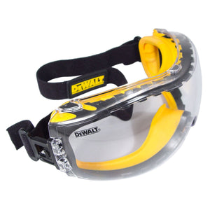 Dewalt DPG82-11 Concealer Dual Mold Safety Goggle, Clear Anti-Fog Lens, 1 Pair