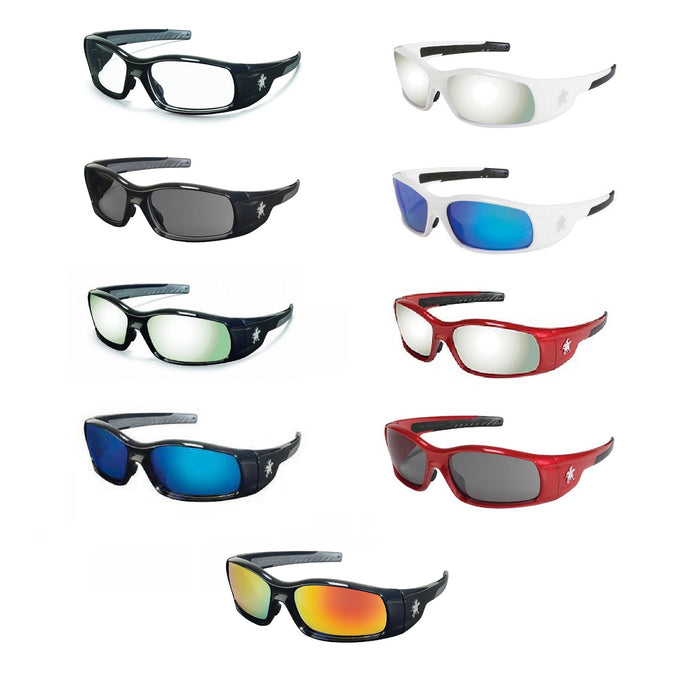 MCR Crews Swagger Safety Glasses Sporty Sunglasses ANSI Z87.1