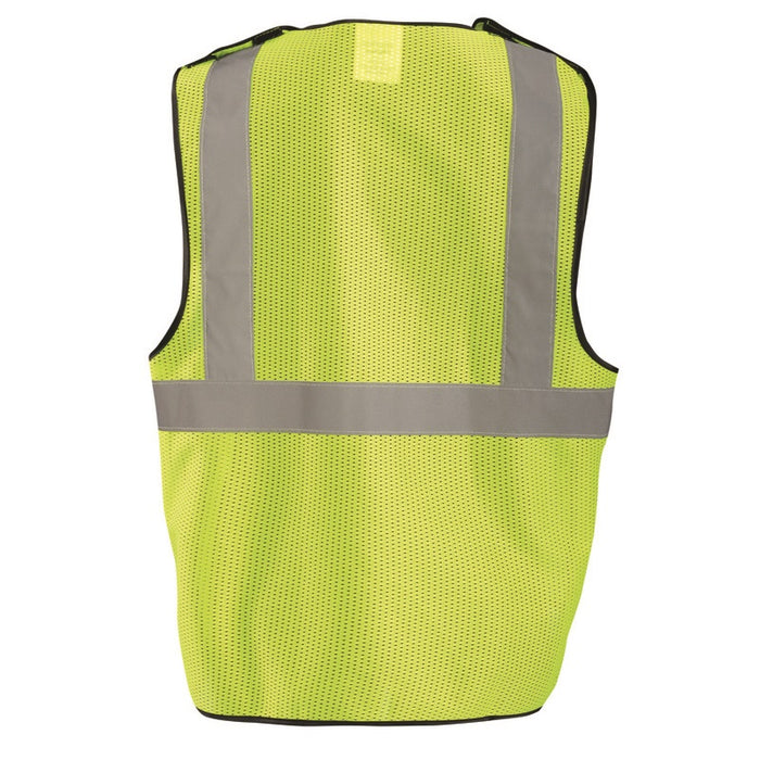 Class 2 High Visibility Lime Mesh, 5 Point Breakaway Safety Vest