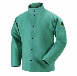 Black Stallion TruGuard 200 FR Cotton Welding Jacket, Green, 30" Length