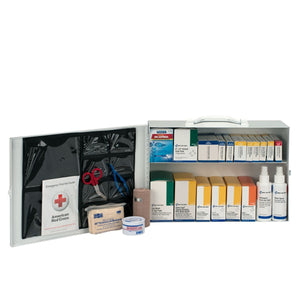 First Aid Only, 75 Person 2-Shelf Industrial First Aid Station in a Steel Cabinet, OSHA Compliant