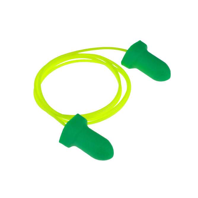 Radians Detour FP31, Green Corded Foam Earplugs NRR (Noise Reduction Rating) 32 Decibels