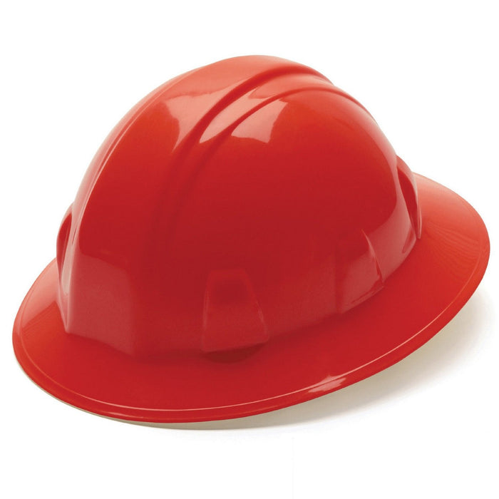 Pyramex SL Series Hard Hat, Full Brim, 4 Point Ratchet Suspension