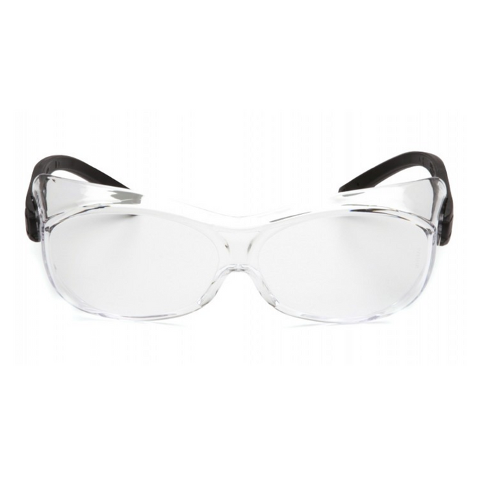 Pyramex OTS (Over-the-Spectacle) Safety Glasses, Clear Lens with Black Temples, S3510SJ (1 Pair)