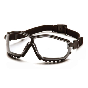 Pyramex V2G Hybrid Safety Glasses/Goggle with Interchangable Temples and Head-Strap, H2X Anti-Fog Coating
