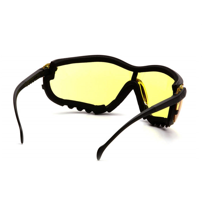 Pyramex V2G Hybrid Safety Glasses/Goggle with Interchangable Temples and Head-Strap, H2X Anti-Fog Coating (1 Pair)