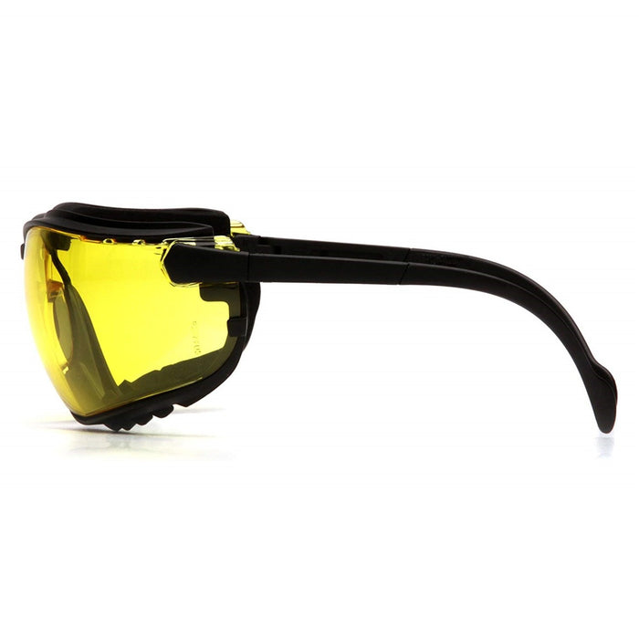 Pyramex V2G Hybrid Safety Glasses/Goggle with Interchangable Temples and Head-Strap, H2X Anti-Fog Coating (1 Pair)