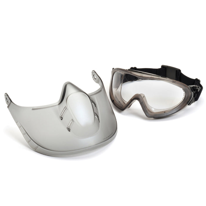 Capstone Clear Goggle with H2X Anti-Fog Lens and Removable Face Shield