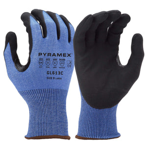 Pyramex GL613C, ANSI A4 Cut Resistant Micro-Foam, Nitrile Coated Work Gloves, 1 Pair