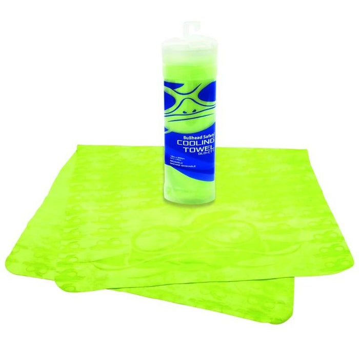 Bullhead Safety Hi-Visibilty Cooling Towel, 16" x 25.5", 1 Each