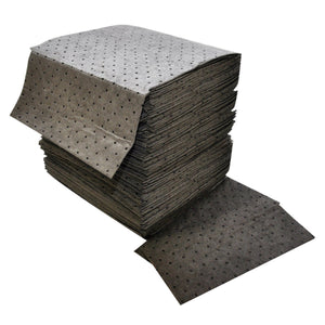 Universal Bonded Absorbent Pads, Gray, 15″ x 17″, 100 Pads per Bale, UQ100