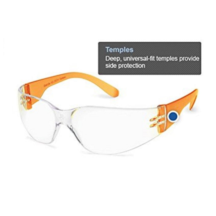 Gateway Safety StarLite Gumballs Safety Glasses, Clear Lens, Assorted Temple Colors, Box of 10 Pairs