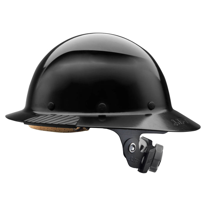 DAX Fiber Reinforced Resin Hard Hat, Full Brim with 6 Point Ratchet Suspension
