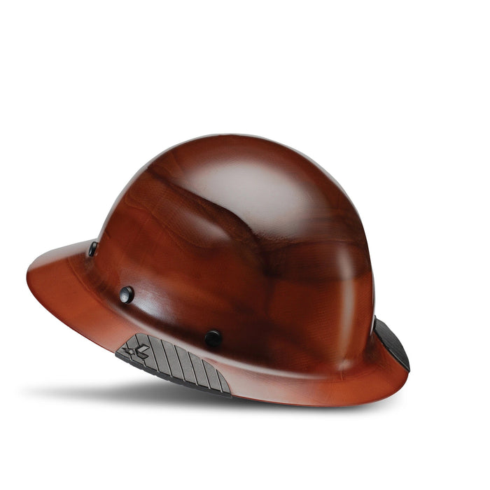 DAX Fiber Reinforced Resin Hard Hat, Full Brim with 6 Point Ratchet Suspension, Natural Brown - HDF-15NG