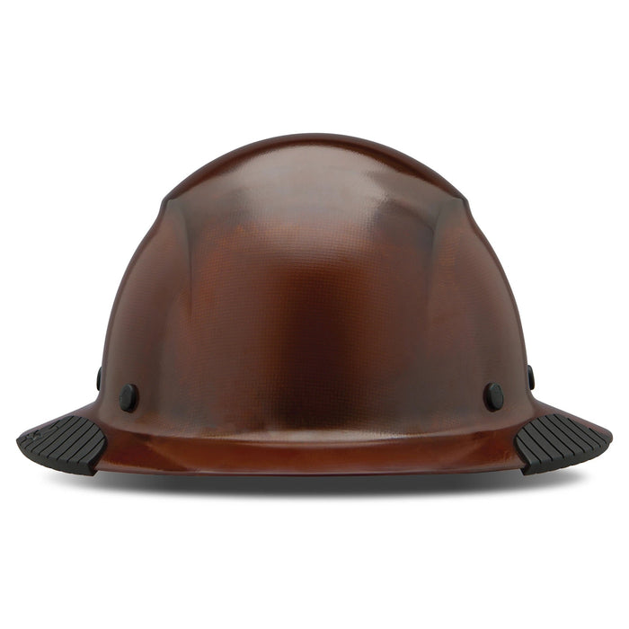 DAX Fiber Reinforced Resin Hard Hat, Full Brim with 6 Point Ratchet Suspension, Natural Brown - HDF-15NG