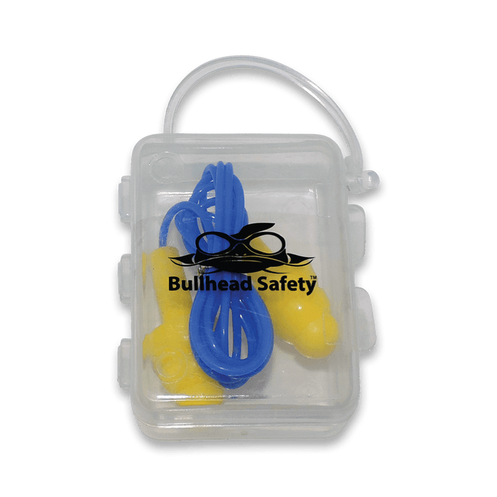 Bullhead Safety HP-S2 Corded, Reuasable Silicone Earplugs with Carry Case, NRR (Noise Reduction Rating) 23 Decibels