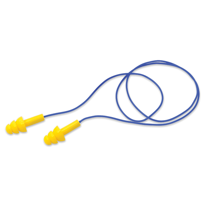 Bullhead Safety HP-S2 Corded, Reuasable Silicone Earplugs with Carry Case, NRR (Noise Reduction Rating) 23 Decibels