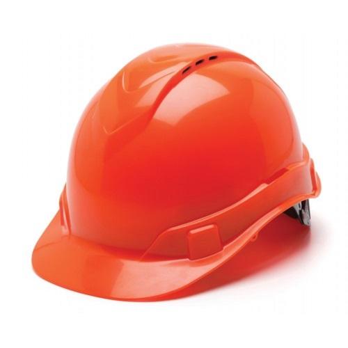 Pyramex HP44141V Ridgeline Cap Style Vented Hard Hat, Hi-Vis Orange